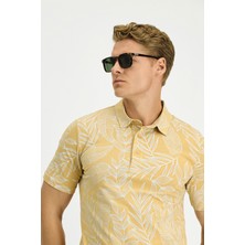 Kiğılı Slim Fit Dar Kesim Baskılı Pamuk Polo Yaka Tişört