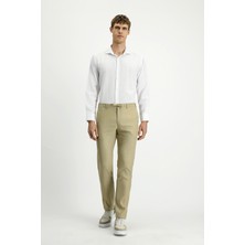Kiğılı Slim Fit Dar Kesim Beli Lastikli İpli Keten Karışımlı Jogger Pantolon