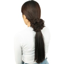 Indispensablely Yoğun Lı Lastikli Topuz Toka / Koyu Kahve