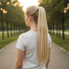 Indispensablely Bağlamalı Düz At Kuyruğu / Kumral Beyaz Platin Röfleli