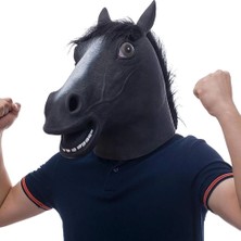 Aesco Gerçekçi At Kafası Maskesi Siyah Renk - Lisinya