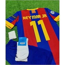 B̴a̴r̴c̴e̴l̴o̴n̴a̴. 2011 Şampiyonlar Ligi Finali Neymar Jr /10 Çocuk Forması Çorap Bileklik 4'lü Set