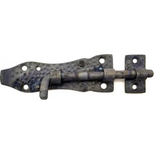 AyrStore Buğz Antika Tarz Dekoratif Pirinç Dövme Kapı Sürgüsü - 7,5cm, Oksit