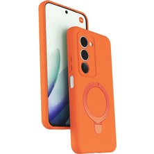 AyrStore Buğz Xiaomi Redmi 15 4g Regal Magsafe Standlı Kapak - Turuncu