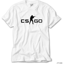 Counter Strike Csgo Logo Beyaz Tişört