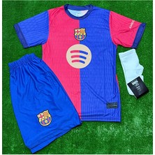 F.c B.a.r.c.e.l.o.n.a 2024/25 Yeni Gavi Iç Saha Çocuk Forması (Armalı Set)