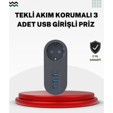 Aksiyon Global Akım Korumalı Usb’li Priz – Güçlü 2500W, Isı ve Çocuk Koruması - Lisinya