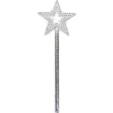 AyrStore Buğz Yıldız Model Peri Asası Melek Asası Prenses Asası Metalize Gümüş Renk