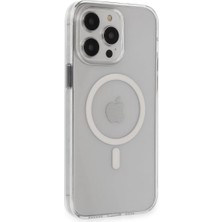 AyrStore Buğz Iphone 14 Pro Max Kılıf Tron Şeffaf Magsafe Kapak - Şeffaf