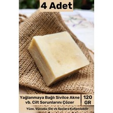 Carlburn #sabun %100 Doğal Güzel Kokulu El Yüz Saç Cilt Vücut Orijinal Bitkisel Sarımsak Sabunu 120G - 4 Adet