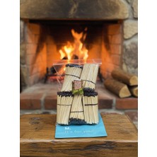 The Kibrit House  250GR Mum Yanı Konsept Lüks Siyah Renkli Şömine/puro Kibriti