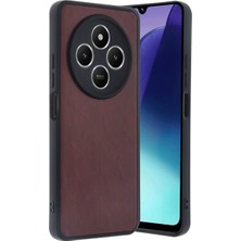 AyrStore Buğz Xiaomi Redmi 14C Kılıf Aras Deri Kapak - Bordo