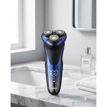 Aksiyon Global 3 Başlıklı Elektrikli Tıraş Makinesi Su Geçirmez Dijital Göstergeli - Lisinya