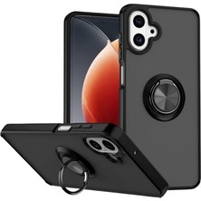 AyrStore Buğz Samsung Galaxy A07 4g Montreal Yüzüklü Silikon Kapak - Siyah