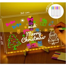 AyrStore Buğz 12 Inc LED Işıklı Çizim Tahtası Ayarlanabilir Stant ve Kalemleri Ile