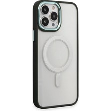 AyrStore Buğz Iphone 15 Pro Kılıf Room Magneticsafe Silikon - Köknar Yeşili