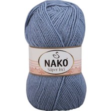 Aesco 1 Adet Süper Inci El Örgü Ipi 100 gr Kot Mavi 1986