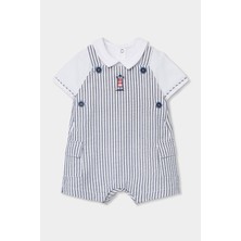 Boboli Çizgili Salopet Set 6-24 Ay Lacivert