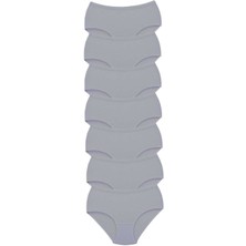 Aesco 7 Adet Tutku Kadın Yüksek Bel Bato Kalın Lastik Külot Gri