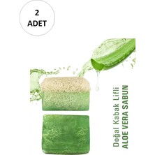 Aesco 2 Adet Doğal Kabak Lifli Alovera Sabunu