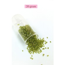 Aesco Kesme Cam Boncuk 2mm - 20 Gram - Şeffaf Çimen Yeşili -BNC345