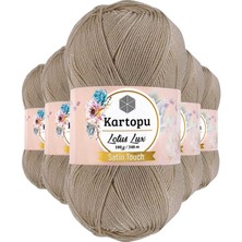 Aesco 5 Adet Lotus Lux Bikini Büstiyer Bluz Simli Örgü Ipi K861 Bej