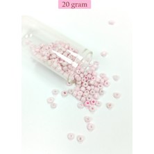 Aesco Dökme Cam Kum Boncuk Büyük Boy (6/0) 4 mm - 20 Gram - Toz Pembe - BNC077