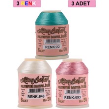 Aesco 3 Adet Altınbaşak Oya ve Dantel Ipi 20 gr - Royaleks - No: 648 - 693 - 022