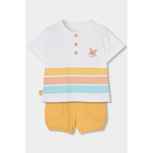 Boboli Çizgi Desenli 2li Takım 6-24 Ay Sarı