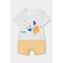 Boboli Yengeç Desenli Tulum 3-18 Ay Sarı