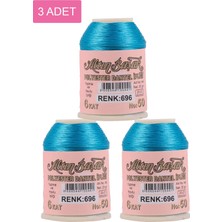 Aesco 3 Adet Altınbaşak Oya ve Dantel Ipi 20 gr - Royaleks - No: 696
