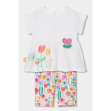Boboli Çiçek Desenli Taytlı Takım 6-24 Ay Çok Renkli