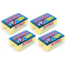 Aesco 4 Adet Jumbo Boy Endüstriyel Çok Amaçlı Bulaşık Süngeri  13X8X4 cm
