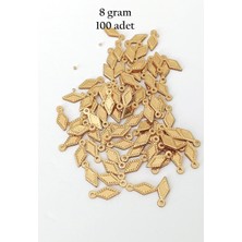 Aesco Oya Abiye Bileklik Kolye Pleksi Metalik Plastik Pul Altın Renk 8 Gram 100 Adet - BNC490