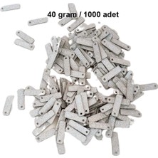 Aesco Mat Beyaz 15 x 5 mm Dantel Oya Yazma Halhal Abiye Lazer Kesim Pul 1000 Adet / 40 Gram