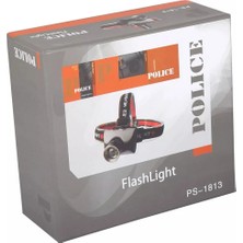 AyrStore Buğz Police PS-1813 Cree Q5 LED LED Zoomlu Şarjlı Kafa Feneri