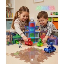 Farbu Oyuncak Pijamaskeliler Gece Kahramanları Eklemleri Hareket Eden 6'lı Figür ve Araç Seti