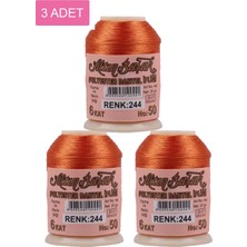 Aesco 3 Adet Altınbaşak Oya ve Dantel Ipi 20 gr - Royaleks - No: 244