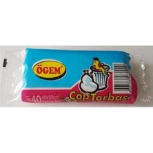 Aesco Küçük Boy Çöp Torbası 40 x 50 cm 40 Lı Rulo x 1 Paket = 40 Adet (Şeffaf)