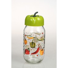 Aesco Biber Kapaklı Desenli Kavanoz 1000 cc ROYALEKS-BKD1000