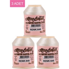 Aesco 3 Adet Altınbaşak Oya ve Dantel Ipi 20 gr - Royaleks - No: 648