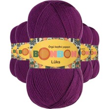 Aesco 5 Adet Lüks Patik Ipi Yünü Koyu Ispirto 98287