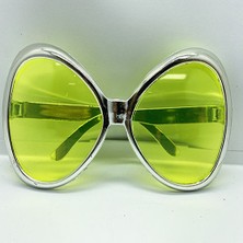 Indispensablely Gümüş Renk Yeşilçam Nostalji 80LI Yıllar 90LI Yıllar Parti Gözlüğü  7X16 cm