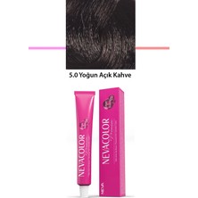 Aesco Premium 5.0 Yoğun Açık Kahve - Kalıcı Krem Saç Boyası 50 G Tüp