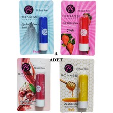 Aesco Rs Ronassi Dudak Koruyucu ve Parlatıcısı Fresh Çilek Vişne ve Ballı 4 Lü Set
