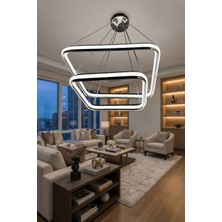 G-Light Zümrüt Kısa Model 2 Katlı Salon - Oturma Odası Sarkıt LED Avizesi