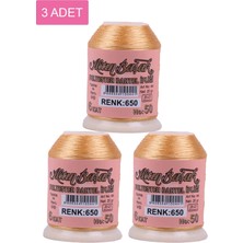 Aesco 3 Adet Altınbaşak Oya ve Dantel Ipi 20 gr - Royaleks - No: 650