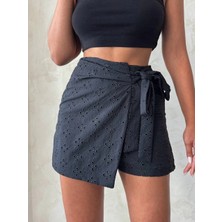 Indispensablely Brodeli Şort Etek S255075