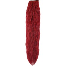 Aesco Fiber Sen Kabarık Dalgalı 8 Parça Çıt Çıt / Kızıl