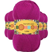 Aesco 5 Adet Lüks Patik Ipi Yünü Fuşya 98403